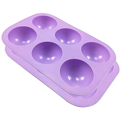 4 Pièces 6 Trous Moule à gâteau en silicone Moule de Cuisson Plateau de Glace pour Gâteau, Gelée, Bonbons