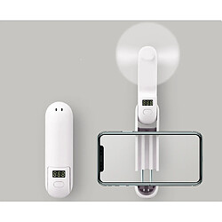 Avis Ventilateur 3 en 1 support de téléphone portable portable alimentation de secours Mini ventilateur-blanc