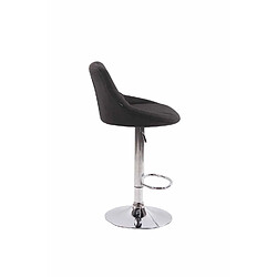 Avis Decoshop26 Lot de 2 tabourets de bar siège pivotant sur 360° en tissu gris foncé et métal chromé 10_0004272