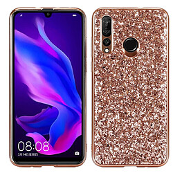 Wewoo Coque TPU Antichoc Poudre Glitter pour Huawei nova 4 Or Rose