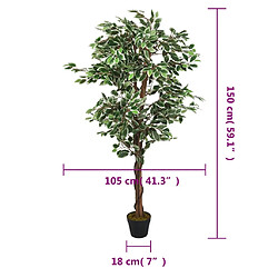 Acheter vidaXL Ficus artificiel 756 feuilles 150 cm vert