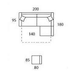 Inside 75 Angle FASTER 3 places ouverture express polyuréthane noir couchage 140cm module chauffeuse coffreskater