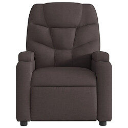 Avis Maison Chic Fauteuil inclinable,Fauteuil luxe de relaxation Marron foncé Tissu -MN85374