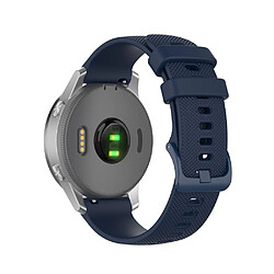 Bracelet en silicone Réglable 20mm bleu marine pour votre Samsung Galaxy Watch 42mm/Garmin Vivoactive 3