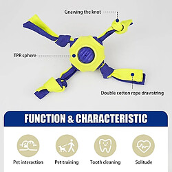 Avis Jouets De Balle De Corde De Chien, distributeur De Friandises De Balle De Dressage De Chien Pour Les Dents Molaires De Chiot Nettoyant L'Ennui Soulageant La Formation De Qi