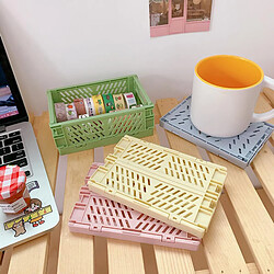 Petit Panier De Rangement Organisateur De Bureau Multiusage Support Divers Rose pas cher