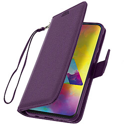 Avizar Housse Samsung Galaxy M20 Étui Porte carte Support Vidéo violet