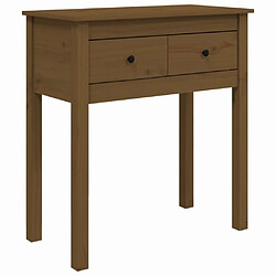 Maison Chic Table console | Meuble d'entrée | Table d'appoint Marron miel 70x35x75 cm Bois massif de pin -GKD79725