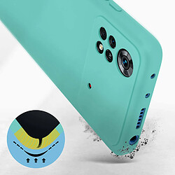 Avis Avizar Coque Xiaomi Poco X4 Pro 5G Silicone Semi-rigide Soft-touch Fine turquoise