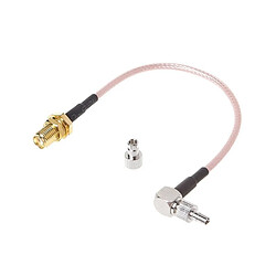 Wewoo SMA Femelle vers CRC9 / TS9 Double RF Coaxial Connecteur RG316 Câble AdaptateurLongueur 15cm