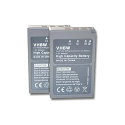 vhbw 2x Batteries remplacement pour Olympus BLS-5, BLS50, BLS-50, PS-BLS5 pour appareil photo, reflex numérique (900mAh, 7,2V, Li-ion)