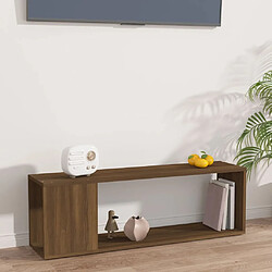 vidaXL Meuble TV Chêne marron 100x24x32 cm Bois d'ingénierie