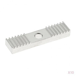 10pcs Bloc De Serrage De Denture Tention En Aluminium Pour La Courroie De Distribution GT2 à Extrémité Ouverte