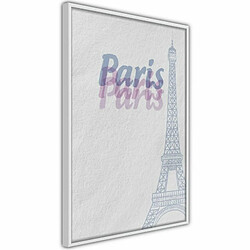 Paris Prix Affiche Murale Encadrée Pastel Paris 20 x 30 cm Blanc