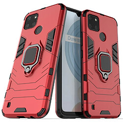 Coque en TPU anti-griffes avec béquille, rouge pour votre Realme C21Y