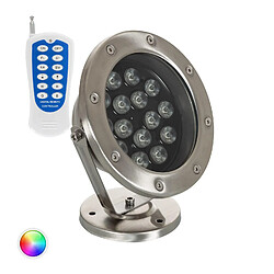 Ledkia Spot LED RGB Fixation au Sol 24V 15W Submersible IP68 RGB