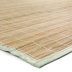 Thedecofactory BALI CHIC - Tapis en bambou fines lattes et ganse écru 160x230