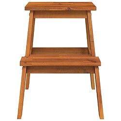 Avis vidaXL Tabouret-escabeau 2 marches 40x38x50 cm Bois d'acacia solide