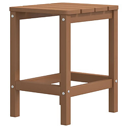 Maison Chic Table de jardin | Table d'extérieur Adirondack Marron 38x38x46 cm PEHD -GKD62478