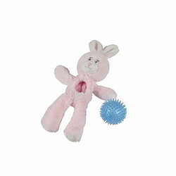 Paris Prix Jouet pour Chien Sonore Pitchou le Lapin 27cm Rose