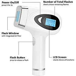 Chrono Épilation au laser au point de congélation IPL, épilation permanente à 990 000 flashs, utilisée pour enlever les jambes, les aisselles, le visage, le maillot(Vert) pas cher