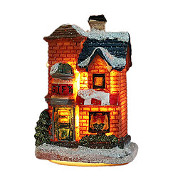 2Pcs Light Up Décoration de Noël LED Miniature House Village