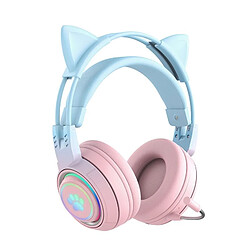 Yonis Casque Audio Sans Fil Oreilles De Chat RGB