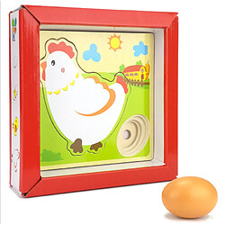 Universal Poulet pousse poulet animaux puzzle multicouches bébés jouets en bois maternelle Montessori éducation précoce jouets puzzle en bois Nouveau | pas cher