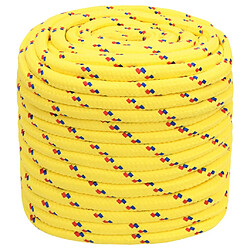 vidaXL Corde de bateau Jaune 16 mm 100 m Polypropylène