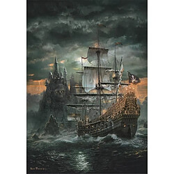 Clementoni - 1500p Bateau de pirate - 59,2 x 84,3 cm - Avec poster