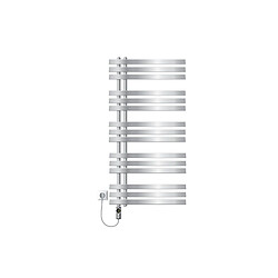 LuxeBath Radiateur de salle de bain acier chrome 60x120 cm avec élément chauffant 900W