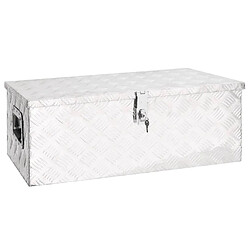 vidaXL Boîte de rangement Argenté 80x39x30 cm Aluminium 