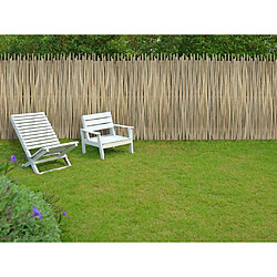 Vente-Unique Clôture en bois de teck - L100 x H120 cm coloris naturel clair - EDANA