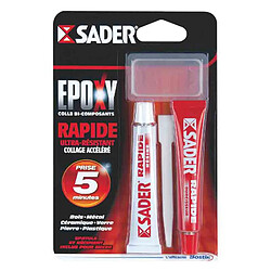 SADER - Colle époxy rapide seringue 25ml