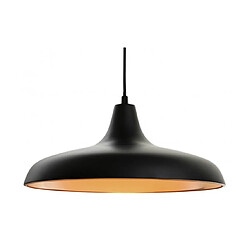 Luminaire Center Suspension Curtis, noir mat et cuivre