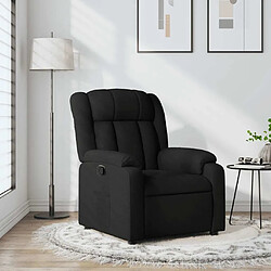 Maison Chic Fauteuil Relax pour salon, Fauteuil inclinable Noir Tissu -GKD60418