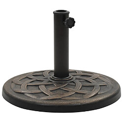 vidaXL Socle rond de parasol Polyrésine 19 kg Bronze