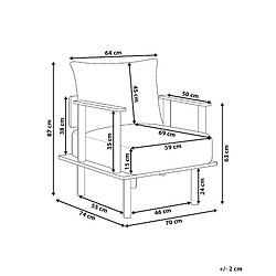 Avis Beliani Fauteuil ASKER Tissu Beige sable