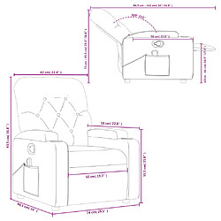 vidaXL Fauteuil de massage inclinable Gris clair Tissu pas cher