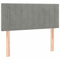 Maison Chic Tête de lit moderne pour chambre - Décoration de lit Gris clair 90x5x78/88 cm Velours -MN60075