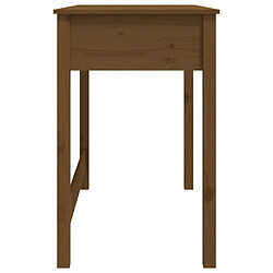 Helloshop26 Bureau table poste de travail meuble d'ordinateur informatique étude avec tiroirs miel 100 x 50 x 78 cm bois massif de pin brun 02_0023471