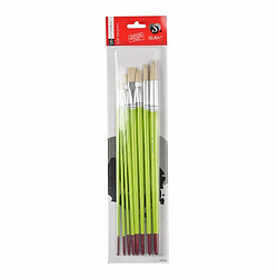 Paris Prix Lot de 8 Pinceaux Apprentissage Huile 30cm Vert