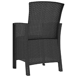 Maison Chic Chaise de jardin avec coussin - Fauteuil d'extérieur Rotin PP Graphite -MN41326 pas cher