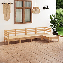 Maison Chic Salon de jardin 5 pcs - Table et chaises d'extérieur - Mobilier/Meubles de jardin Moderne Bois de pin massif -MN74540