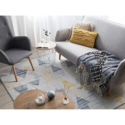 Avis Beliani Tapis 230 x 160 cm gris et jaune YAYLA