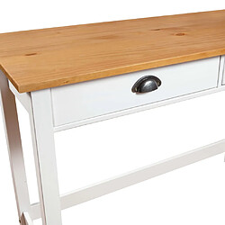 Acheter vidaXL Table console Hill avec 2 tiroirs 110x45x74 cm Pin solide