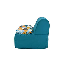 Acheter Joe Banquette BZ GEOMETRICO - Tissu turquoise - L 143 x P 101 x H 95 cm