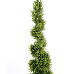 Pegane Plante artificielle haute gamme Spécial extérieur /Cyprès Artificiel Juniperus Fome Spirale - Dim : 160 x 55 cm