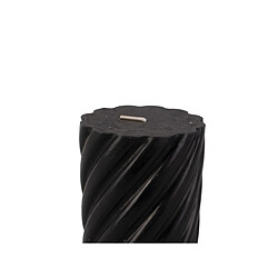 Bougie Tourbillon Pillar Swirl - Noir - Ø 7 x 15 cm - PRESENT TIME