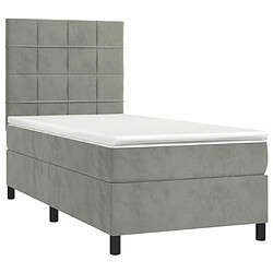 Avis Sommier à lattes,Cadre à lattes de lit et matelas et LED pour Adulte Gris clair 90x200 cm -MN64249